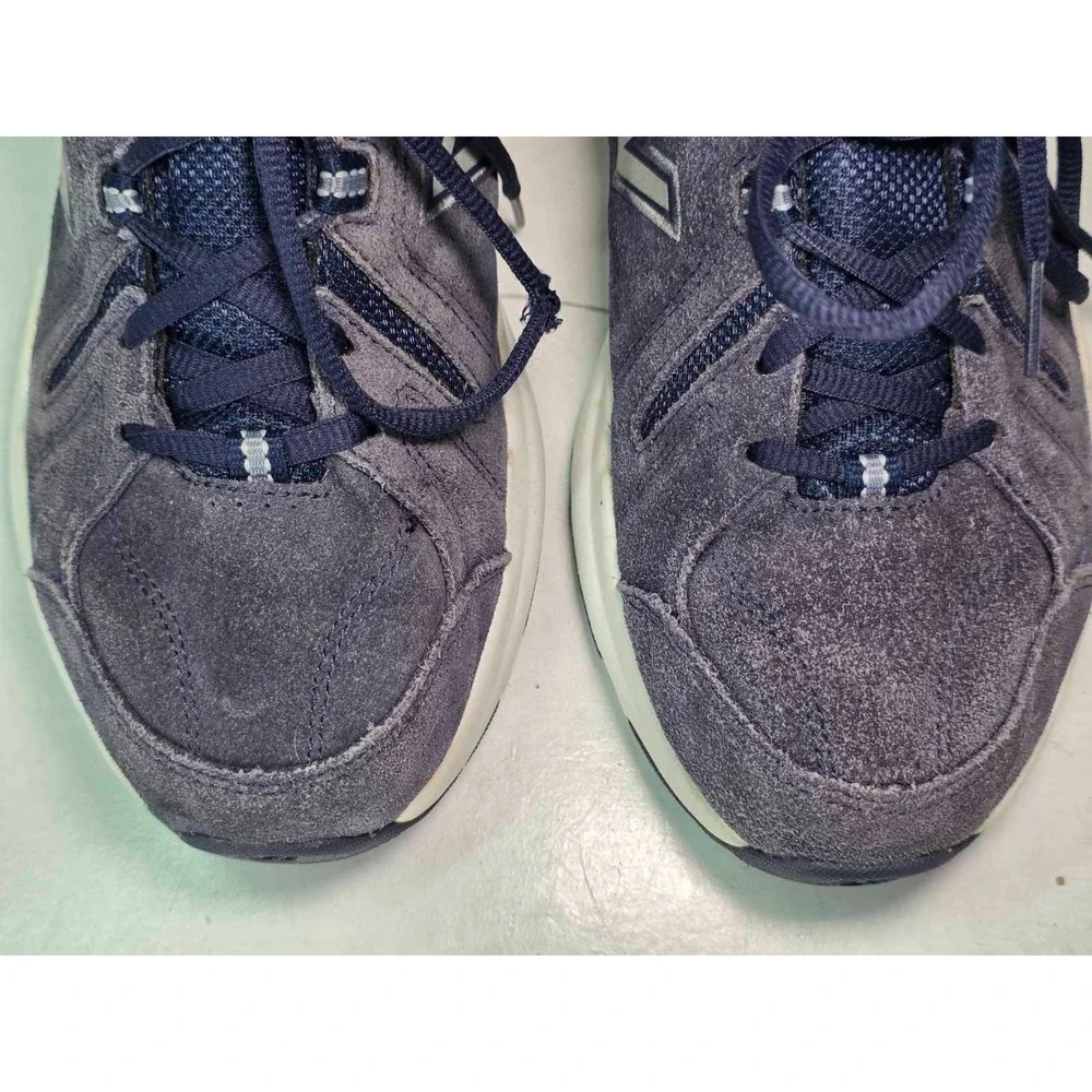 New Balance 608 V5 Men's Sneakers Size 8.5 Navy White Blue Suede ABZORB Shoes‎